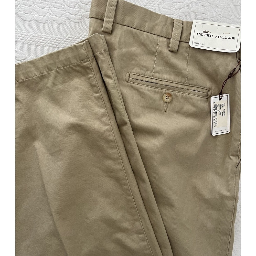 NEW Peter Millar Chino Pants Mens 40x38  BIG & TALL Straight Leg MCOB84 Pima NWT